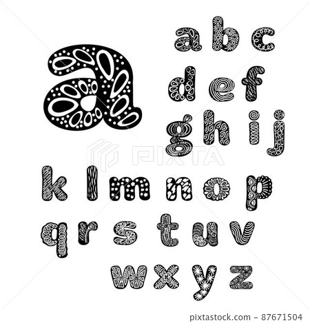 Scrapbook Lace Alphabet Letters Stock Illustration - Illustration