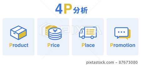 4P 分析圖解-插圖素材 [87673080] - PIXTA圖庫