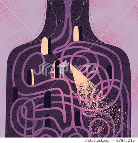 Self-knowledge, exploration of own soul, psyche, illumination of hidden in shadow 87673212