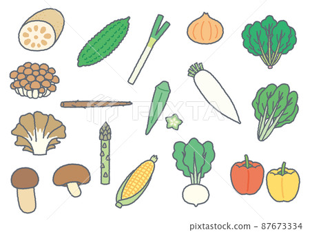 Illustration of vegetables 2 87673334