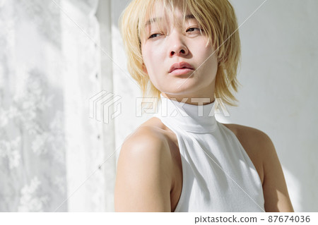Female portrait without makeup Female portrait without makeup 87674036