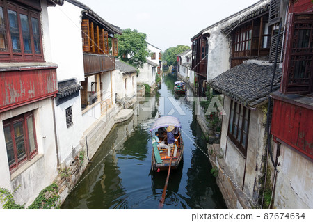 Beautiful scenery of Zhouzhuang, Suzhou, the water capital of China 87674634