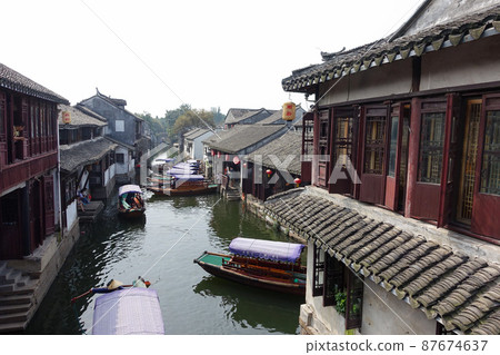 蘇州周莊風景秀麗，中國水都 87674637