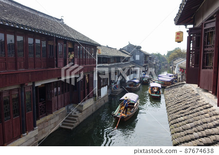 蘇州周莊風景秀麗，中國水都 87674638