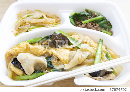 Takeout of delicious pork and stir-fried wood ear mushrooms 87674702