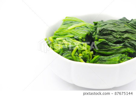 煮熟的蔬菜菠菜 煮熟的蔬菜菠菜 87675144