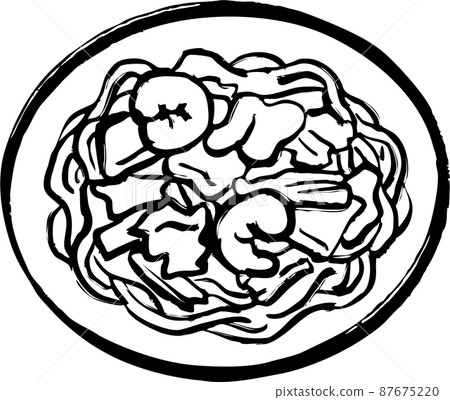 國美炒麵線描圖 87675220