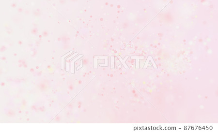 CG particles Pink particles with the image of spring 87676450