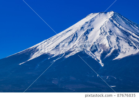 富士吉田的富士山冬季景觀 富士吉田的富士山冬季景觀 87676835