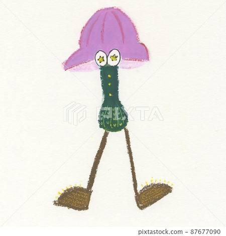 Cucumber walks wearing a pink hat 87677090