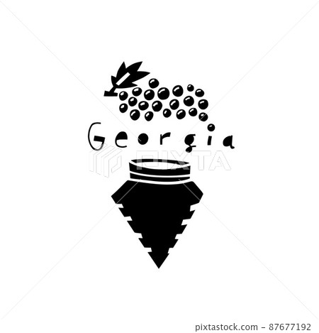 Vector hand drawn symbol of Sakartvelo. Travel illustration of Republic of Georgia signs. Hand drawn lettering illustration. Georgian landmark logo Vector hand drawn symbol of Sakartvelo. Travel illustration of Republic of Georgia signs. Hand drawn lettering illustration. Georgian landmark logo 87677192