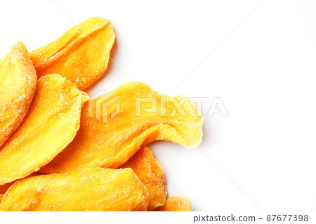 Dried fruit slices from organic ripe mango 87677398