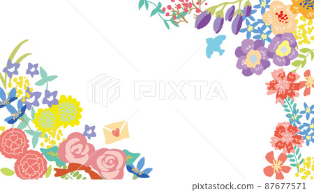 謝謝你可愛的花環插圖 87677571