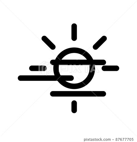 fog day icon - Stock Illustration [87677705] - PIXTA