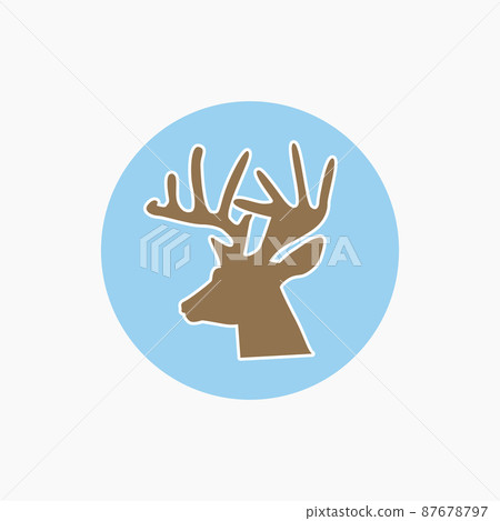 Deer head vector icon 87678797