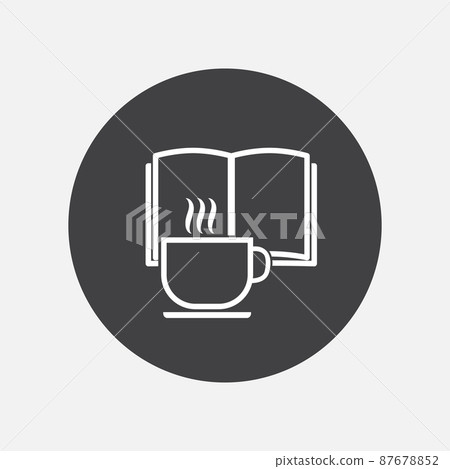 Book and cup of tea icon - Stock Illustration [87678852] - PIXTA