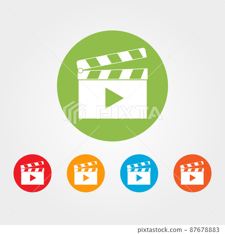 Clapper board icon Clapper board icon 87678883