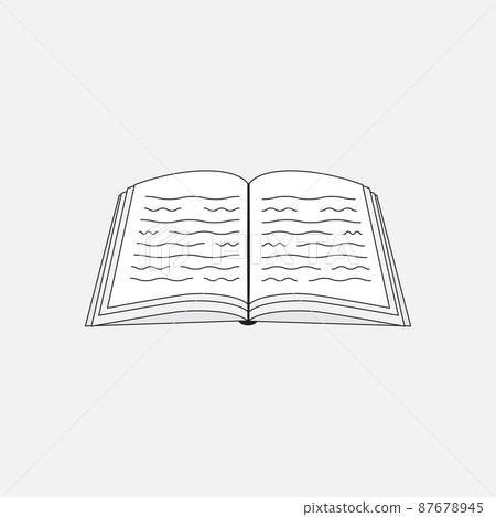 Book icon isolated on white background Book icon isolated on white background 87678945