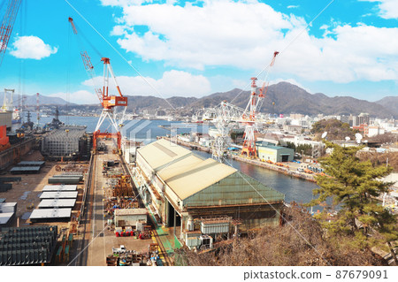 廣島縣吳市“俯瞰歷史街區的山丘” 廣島縣吳市“俯瞰歷史街區的山丘” 87679091