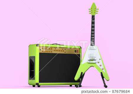 Classical amplifier with electric or acoustic… - Stock Illustration