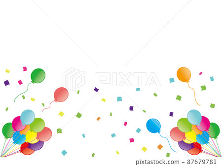 氣球和暴風雪透明背景素材 氣球和暴風雪透明背景素材 87679781