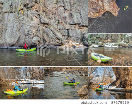 paddling inflatable whitewater kayak - picture collection 87679919