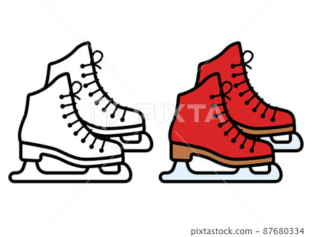 Skates icon on white background, vector illustration 87680334