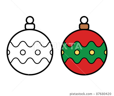 Christmas ball icon on white background, vector illustration Christmas ball icon on white background, vector illustration 87680420