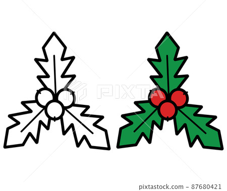 Holly berry icon on white background, vector illustration Holly berry icon on white background, vector illustration 87680421