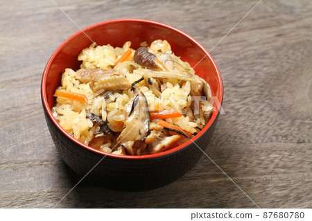 米飯、五木蓋飯、木紋袋 87680780