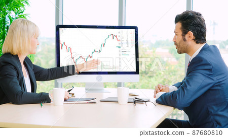 Stock market data chart analysis by ingenious computer software Stock market data chart analysis by ingenious computer software 87680810