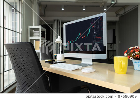 Stock market data chart analysis by ingenious computer software 87680909