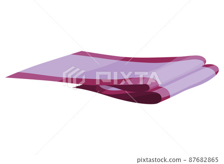 Carpet. Floor covering, mat or rugsfor interior styling decor. Cartoon comfortable decoration for home. Interior design element. Color carpet isolated on white 87682865