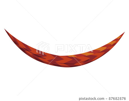 Hammock colorful. Summer recreation, relaxing, sleeping or resting accessory. Hanging fabric rope swinging. Modern relax decoration Hammock colorful. Summer recreation, relaxing, sleeping or resting accessory. Hanging fabric rope swinging. Modern relax decoration 87682876