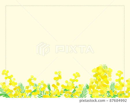 手繪含羞草插圖框架 87684992