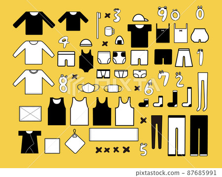 托兒所和幼兒園物品圖標和數字 托兒所和幼兒園物品圖標和數字 87685991