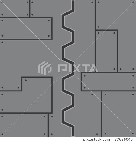 metal  gate door vector illustration concept design template 87686046