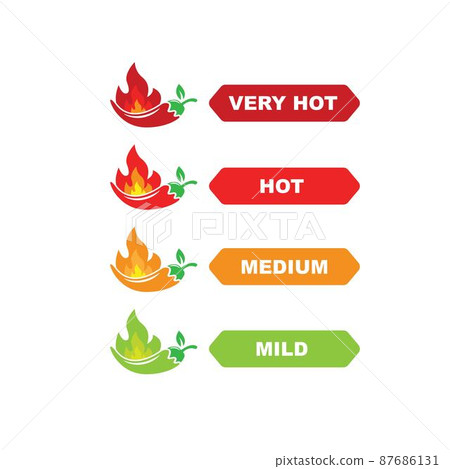 chili hotness level vector icon illustration design template chili hotness level vector icon illustration design template 87686131
