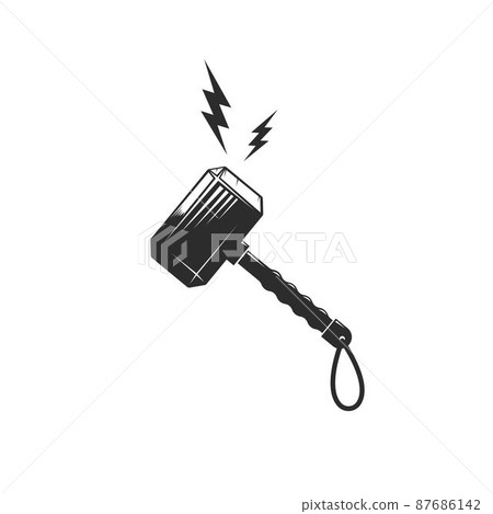 thor hammer icon vector illustration concept design thor hammer icon vector illustration concept design 87686142