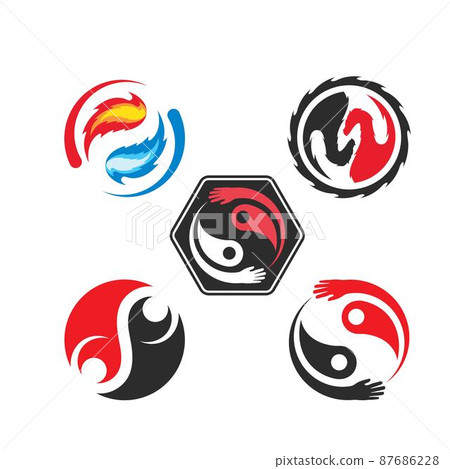 yin yang vector icon illustration design 87686228