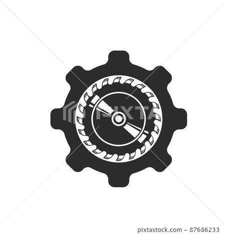 circular saw blade gear  vector illustration design 87686233