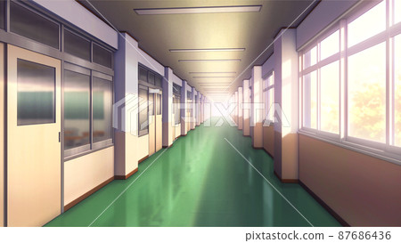 School_corridor_evening 87686436