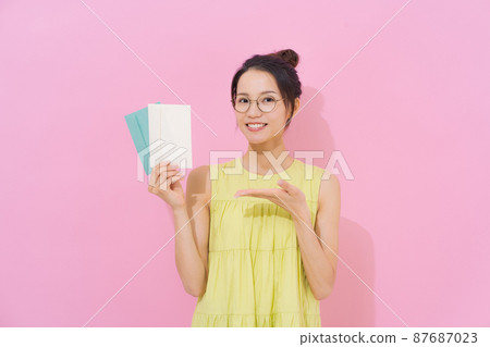 Envelope letter set letter woman 87687023