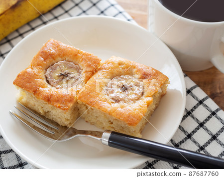 Banana bread and coffee Banana bread and coffee 87687760