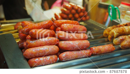Close up of grilled sausage 87687878