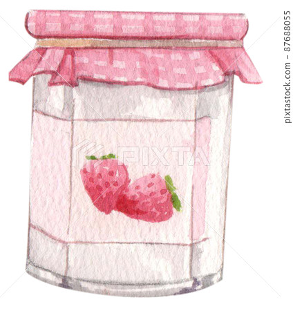 Strawberry harvest and decor watercolor png icon 87688055