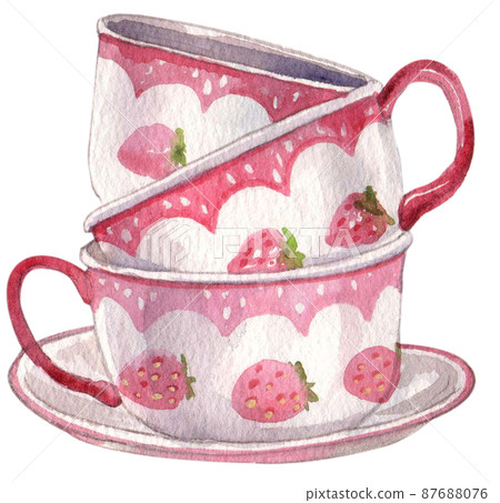 Strawberry harvest and decor watercolor png icon 87688076