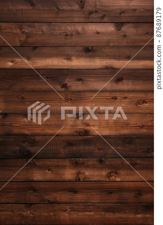 Vertical background image with brown boards with wood grain and knots 87689179