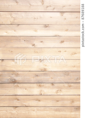 Vertical background image with white wood-colored boards with grain and knots 87689188