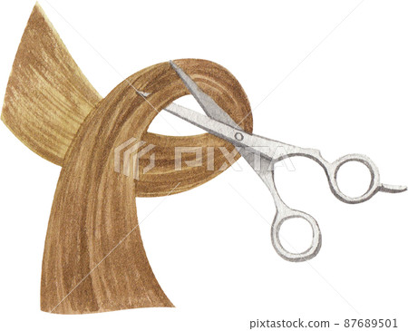 Salon hair beauty watercolor png icon 87689501